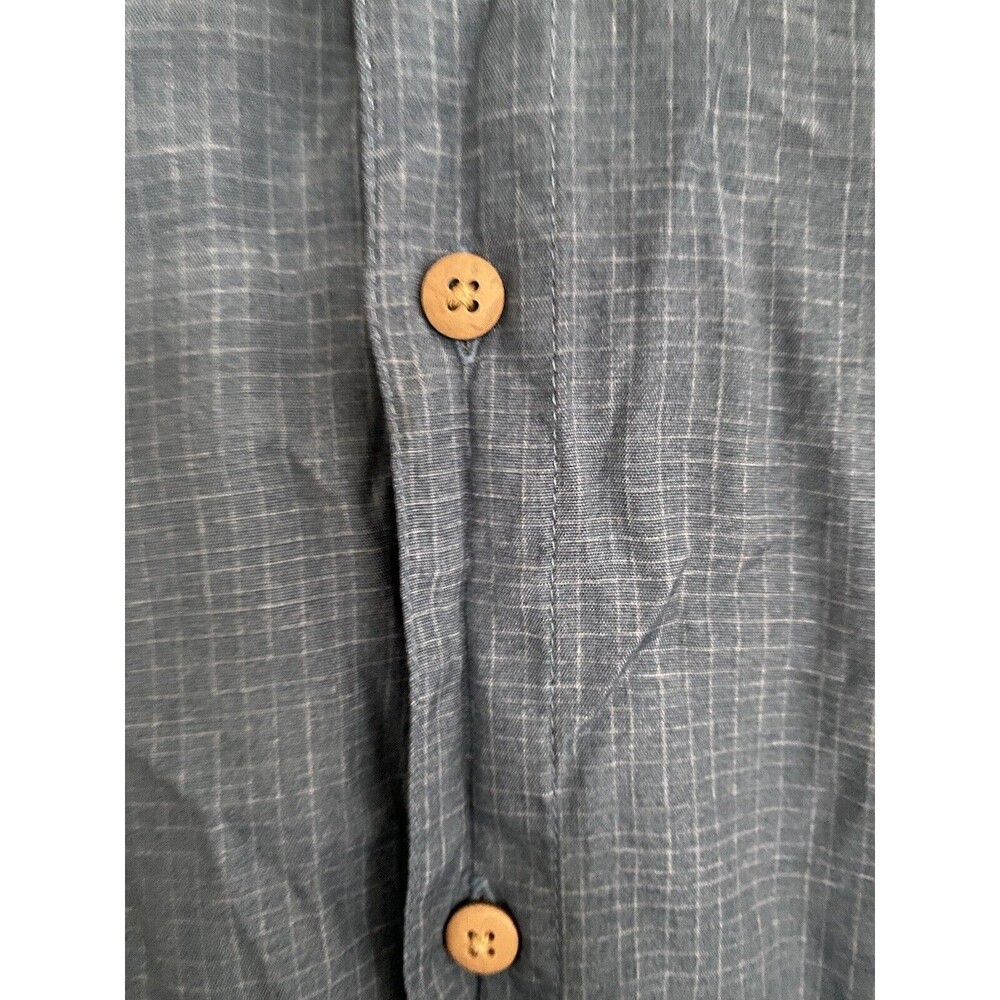 Pronto‎ Uomo Button Up Shirt Mens XL Large Blue Tropical Hawaiian Short Sleeve - Picture 3 of 11
